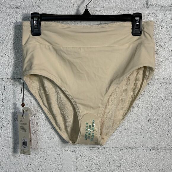 CALIA Women's Wide Banded High Rise Swim Bottoms Sand Medium - Picture 3 of 5